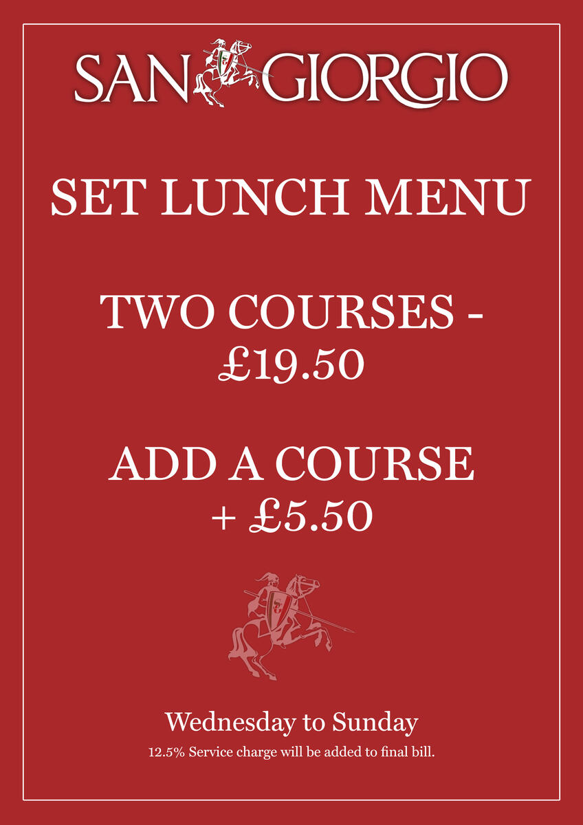 Set Lunch promotional sign